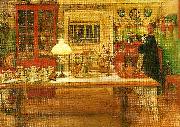 Carl Larsson till en liten vira Spain oil painting artist